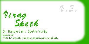 virag speth business card
